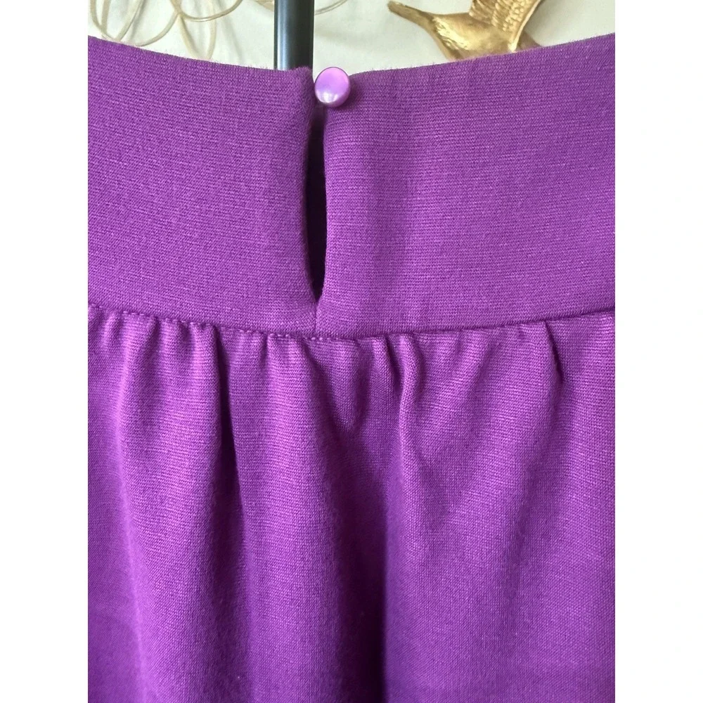 INC International Concepts Purple Puff Sleeve Babydoll Mini Dress Size 4 - Picture 4 of 7